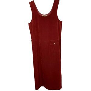 Smith & Hawken Women's Dress Lagenlook Sleeveless Red Maxi Soft Size Medium